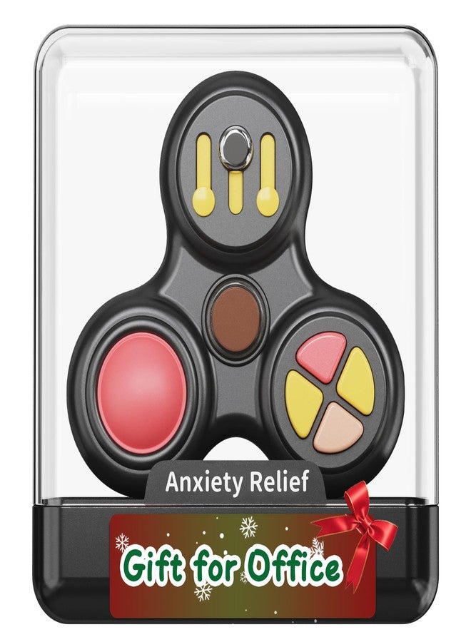 Evnojy Fidget Toys Fidget Blocks Fidget Pads Stress Fidget Block Twisty Fidget Toy Cube Anxiety Toy Infinite Cube for Adults (Spin Black) - Image 4